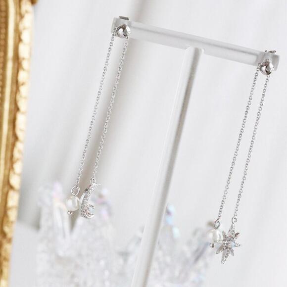 BHLDN Celestial Pearl Drop Earrings - Picture 2 of 4